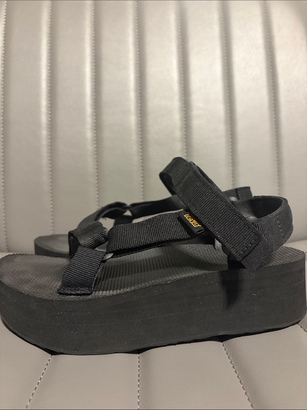 Teva Black Platform Sport Sandals